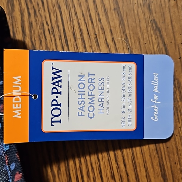 TOP-PAW Dog Walking Harness-Navy Blue Terrazzo-Adjustable Comfort-New-Sz M - Picture 4 of 5